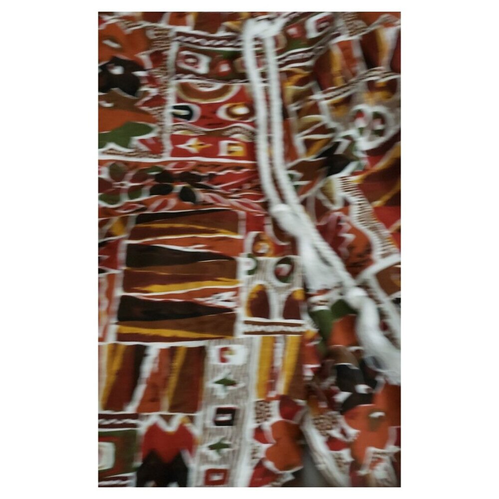 African Print Drawstring Pants - Picture 2 of 3
